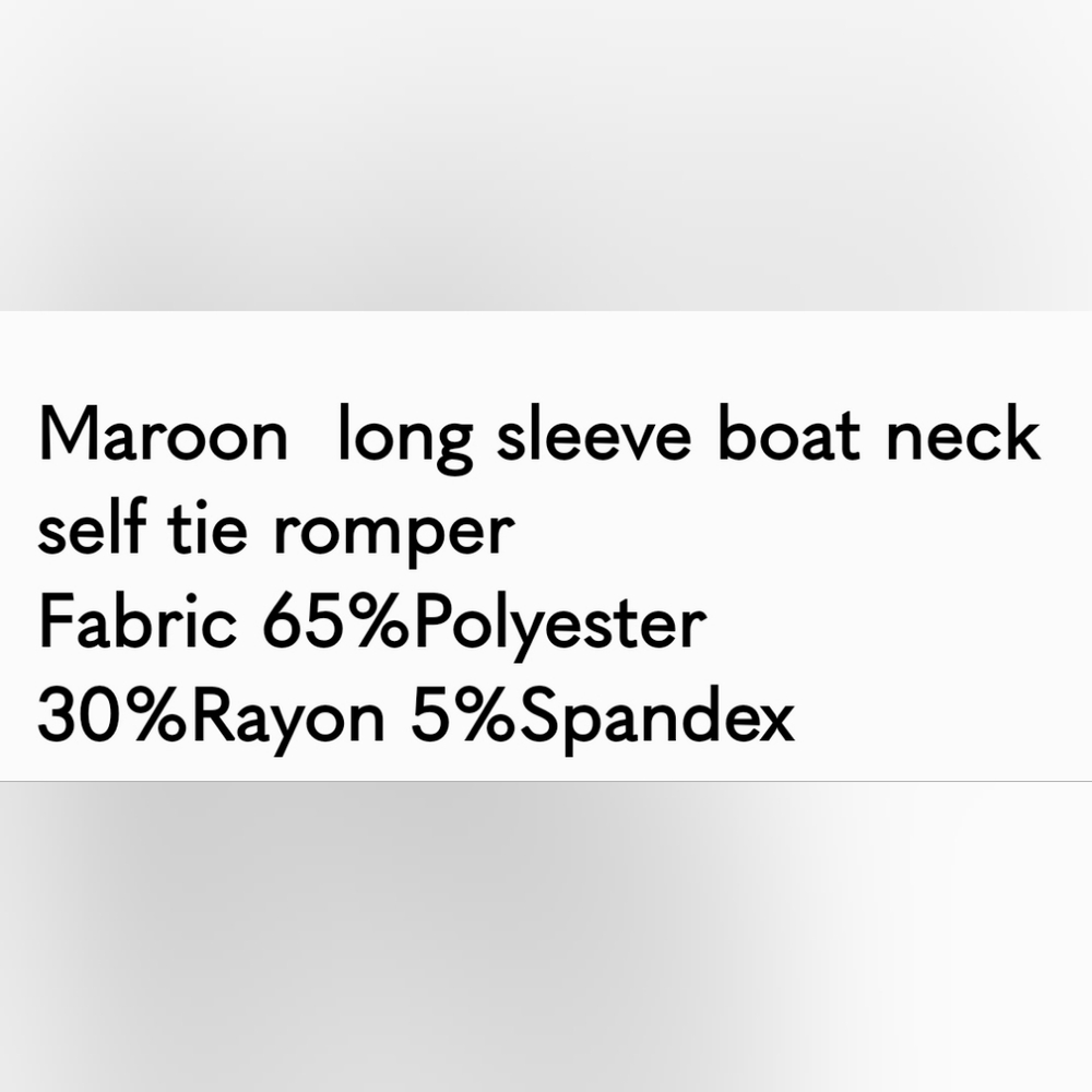 [NEW] Women's Maroon Romper - Picture 3 of 3
